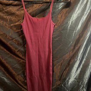 Burgundy mini dress